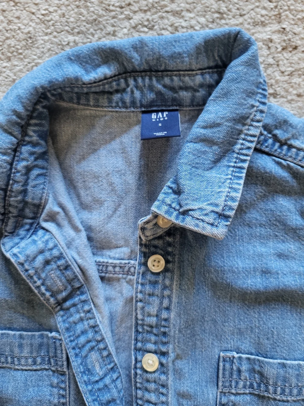 GAP Light Denim Blue Button-Down Shirt